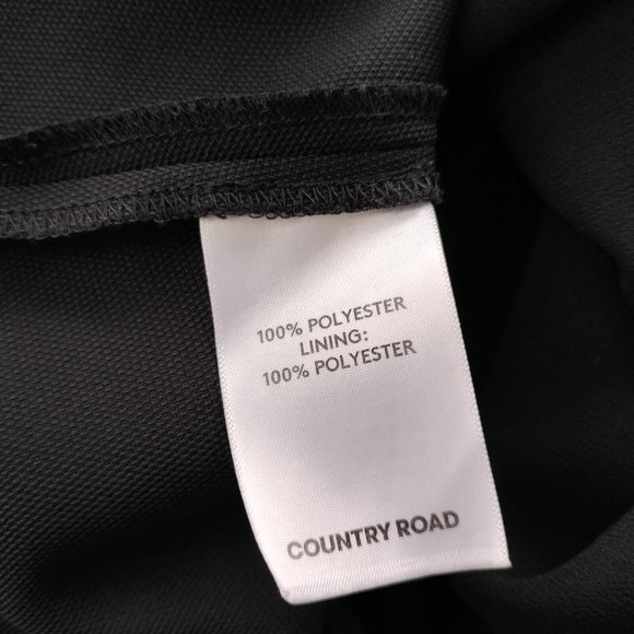 Country Road Size 10 12 Skirt Black A Line Asymmetric Side Slit Oxford Corporate - Picture 5 of 8